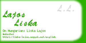 lajos liska business card